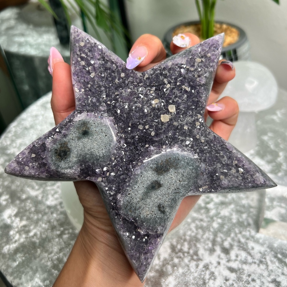 Amethyst Starfish Carving- ASC1 - Picture 2 of 7